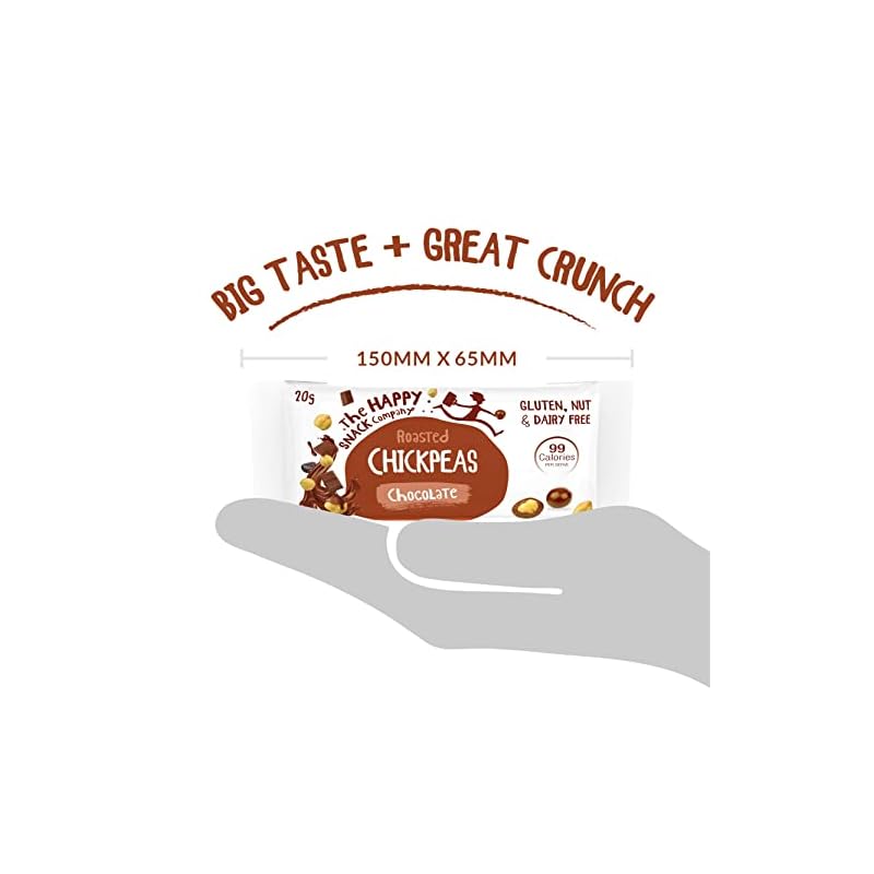 The Happy Snack Company Roasted Chickpeas, Healthy Snacks, High Protein, Gluten Free Tasty Snacks, Vegan, 96 Calories, 25g Portion, Pack of 20 - Image 10