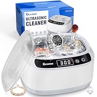Gisaae 680ML Ultraschallreinigungsgerät Brillenreinigungsgerät 45000Hz Ultraschallreiniger mit digitalem Timer für Schmuck, Gebiss, Zahnschiene, Zahnmodell, Waschflaschen