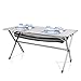 Campart Tavolo da Campeggio Pieghevole TA-0806, Grigio, 140 x 80 cm