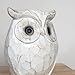 QIAOIDEA Rustic Carved Owl Figurine - Chubby Owl Decor for Home and Office - Shelf, Desktop, Cabinet, Fireplace Mantel