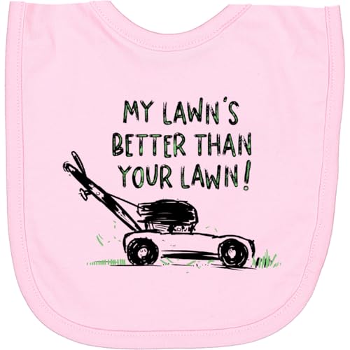 inktastic Father's Day Dad My Lawn's Better Than Your Lawn Newborn Bib