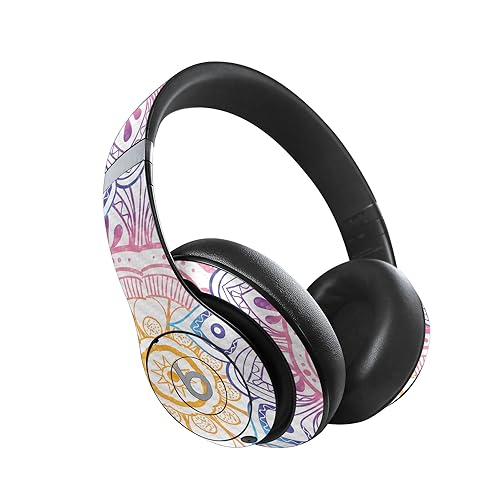 Image of MightySkins Carbon Fiber Skin Compatible with Beats Studio Pro - Vibrant Mandala | Protective, Durable Textured Carbon Fiber Finish | Easy to Apply