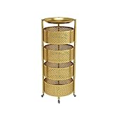 Moving Cart Beweegbare Multifunctionele Keuken Meubelen (Color : Black4) (Gold4)