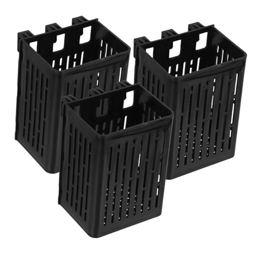 VALICLUD 水槽用植栽バスケット 中空設計植物の成長観察できる 水生植物用ホルダー 水耕栽培に アクアリウム装飾 黒色