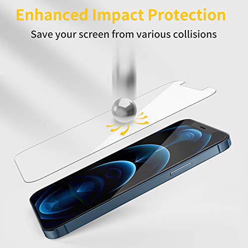 Image of UNBREAKcable 3-Pack Screen Protector for iPhone 12 Pro Max, Double Shatterproof Tempered Glass [Easy Installation] [9H Hardness] [99.99% HD Clear] [Case Friendly] for iPhone 6.7 inch