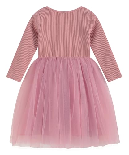 Image of GSVIBK Baby Girls Tutu Dress Sleeveless Toddler Cotton Tulle Skirt Princess Party Prom Dresses