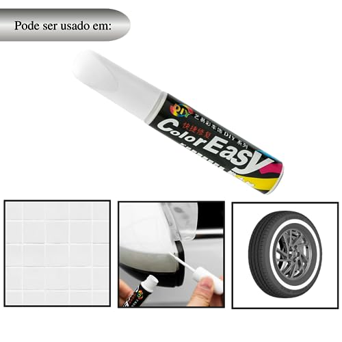 Caneta Tinta Reparadora Tira Risco Automóveis Carro Moto Caminhões Pintar e Retocar Pneu Azulejo e T