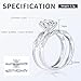 EONFUN 2ct Moissanite Engagement Rings for Women Oval Cut Bridal Ring Set 925 Sterling Silver Wedding Band Twisting Infinity Pave Sets (Size 9)