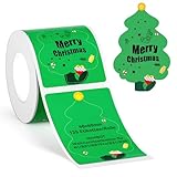 NIIMBOT Weihnachten Etiketten für B1 B21 B31 B3S K3 Etikettendrucker, 40 x 60mm 125 Etiketten Pro Rolle, Weihnachtsaufkleber Beschriften Selbstklebend Etiketten, Xmas Tree