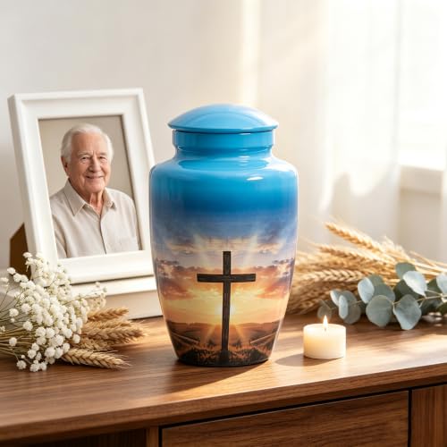 Image of Large Cross Cremation Urns for Human Ashes Adult Male /Female