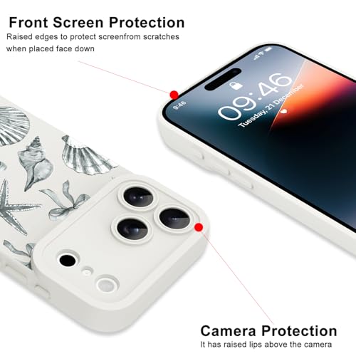 Image of ZIYE for Phone 17 Pro Case White Seashell Bow Pattern