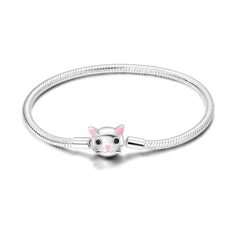 TINSLO Damen Armband 925 Sterling Silber, Armbänder mit Herz Verschluss Moments Schlangen Gliederarmband Armkette Valentinstag Muttertag Geburtstags Weihnachten Geschenk für Frauen Freundin Mama