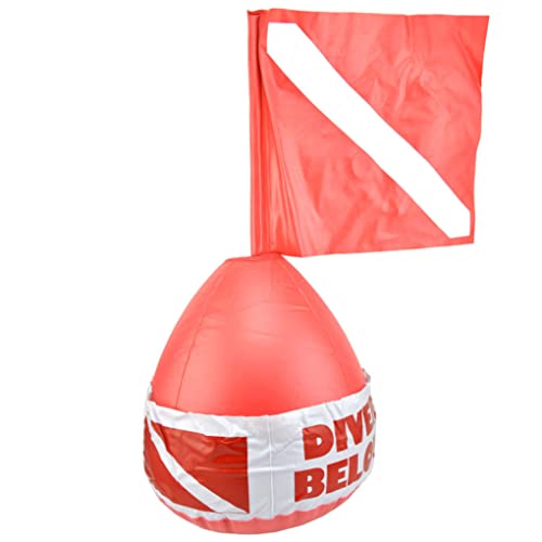 Dive Buoy Surface Marker Diving Signals Flag Inflatable Ball PVC Safety Sign Diver Below Red,Sports