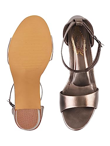 Image of Shoetopia Stylish Ankle Strap Block Heeled Sandals for Women & Girls