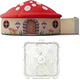 The Original Patented AirFort - Mushroom House and Glow in The Dark Box Fan Bundle - Build A Fort in 30 Seconds, Inflatable Fort for Kids, Play Tent for 3-12 Years, Where Imagination Runs Wild