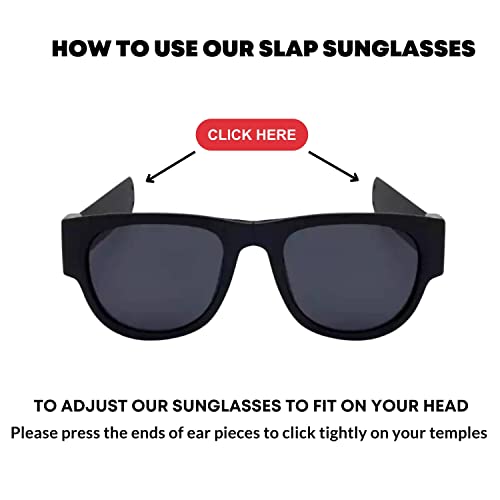 FOREVER1 – Slap Sunglasses (Orange) Novelty Foldable Sunglasses, Snap to Your Wrist or Bag, Slap Roll and Clip on Bracelet Sunglasses for Men, Women and Kids, UV 400 Protection. Packed in Nice Case.4