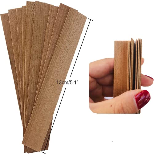 Kit de 230 mechas de madera y recortador para velas miniatura 5