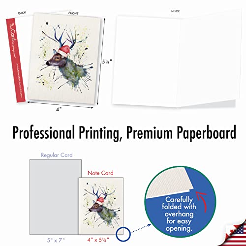 Image of The Best Card Company Variety Pack of 10 Christmas Greeting Cards with Envelopes, Humor Holiday Assortment for Men and Women (10 Designs, 1 Each) - Wildlife Expressions Holiday M2973XSB