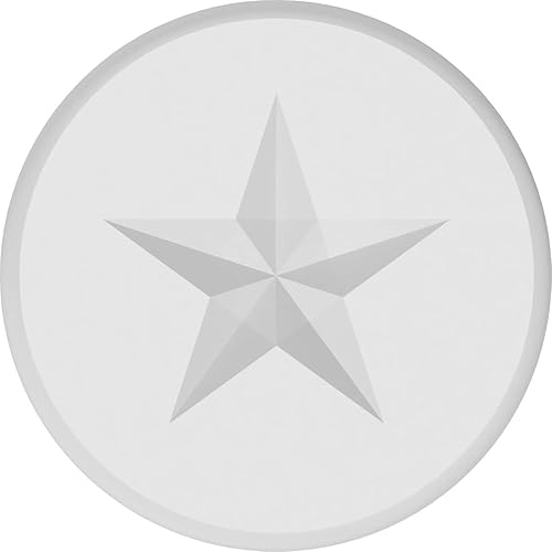 Vista 58 de Ekena Millwork ROSP060X060X075GRY08 Roseta estándar Grayson Star con borde redondeado, 6"W x 6"H x 3/4"P