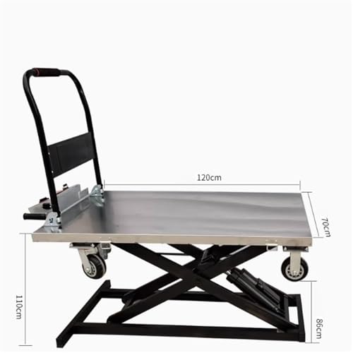 Piattaforma di sollevamento idraulico, carrello portatile per un facile trasporto, mini sollevatore per veicoli per uso domestico e giardino, soluzione di sollevamento versatile per varie esigenze