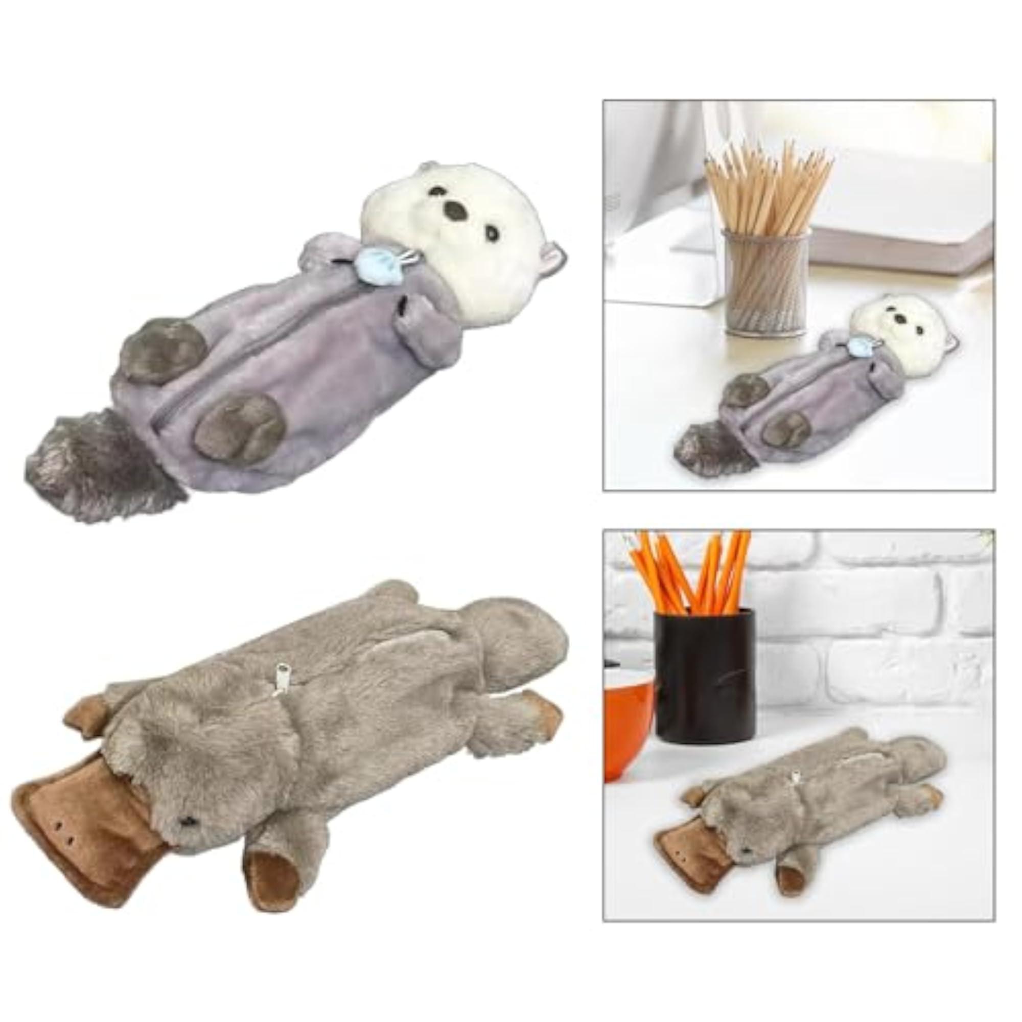 Plush Animal Pencil Case, Cute Zipper Bag