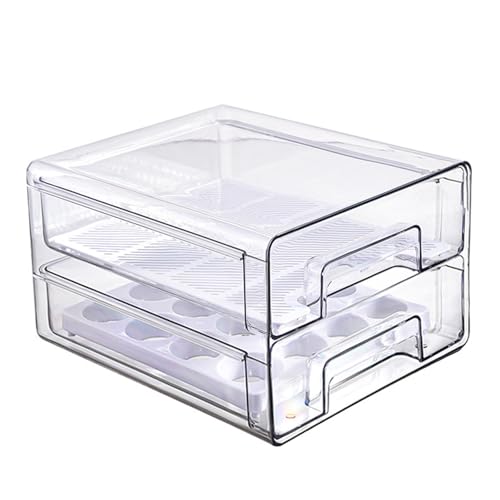 burkfeeg Organizador para frigorífico, transparentes ocajón de doble capa
