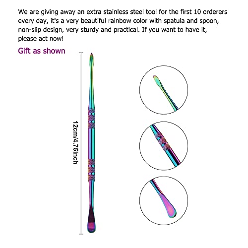 5g Thick Black UV Protection Small Glass Jars with Lids 5ml Concentrate Jars for Airtight Storage Wax Leaf Salve Cream Refillable Containers Jar (A capacity: 5ml 12PCS)4