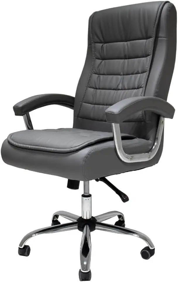 Cadeira De Escritório Presidente Com Regulagem Altura Ergonômica Confortável Monique Big Executiva Com 42 Molas Ensacadas Giratória Cinza