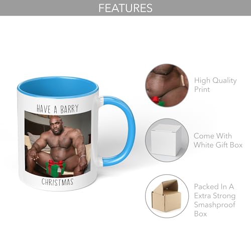 Print Maniacs Barry Wood Mug Christmas 11oz Gift Secret Santa Stocking Women Girls Her Hot Coffee Tea Xmas Present Adult Joke Funny Rude Naughty Present Mug (Blue Fill) - Image 4