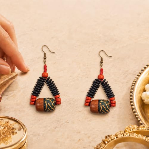 Image of Handcrafted Bohemian & Ethnic Earrings Collection for Women - Artistic, Nature-Inspired Statement Designs in Studs, Drops & Chandeliers