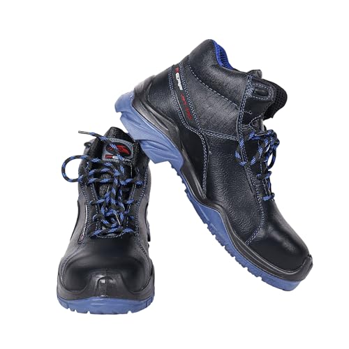 Image of PERF Tornado High Ankle Safety Shoes for Men | Fiber Glass Toe Cap | Anti-Puncture | Water Repellent Leather | Electrical Resistant | Industrial High Ankle Work Shoes