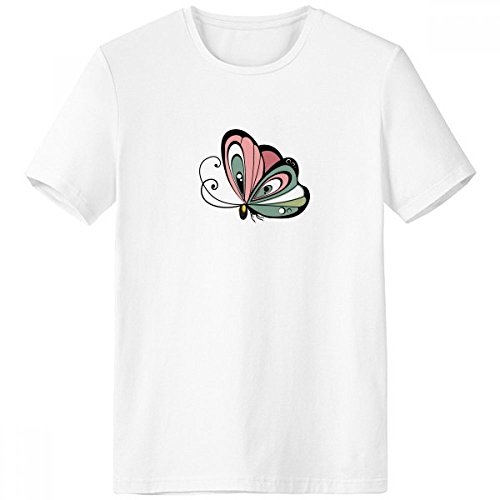 T-shirt blanc homme papillon en coeur en coton confortable pour le sport taille M