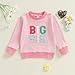 POZMTIORE Baby Girl Romper/T Shirt Big sis Little Sister Matching Outfits Jumpsuit Long Sleeves (big sis, 12-18 Months)