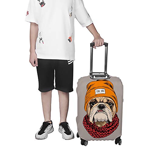 Housse pour bagages de voyage motif bouledogue originale et fun - 4