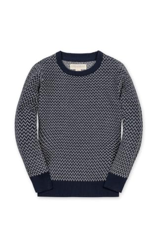 Image of Hope & Henry Boys' Long Sleeve Crew Neck Pullover Sweater | Premium Organic Cotton Pullover With A Soft Henley And Cozy Quilted Knit | Quality Construction Built For Cool-Weather