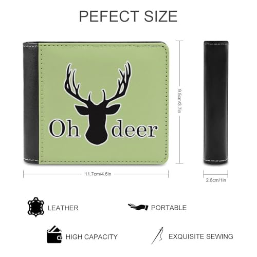Oh Deer Fashion Bifold Wallets for Men Women Slim & Thin Credit Card Holder Wallet Purse2