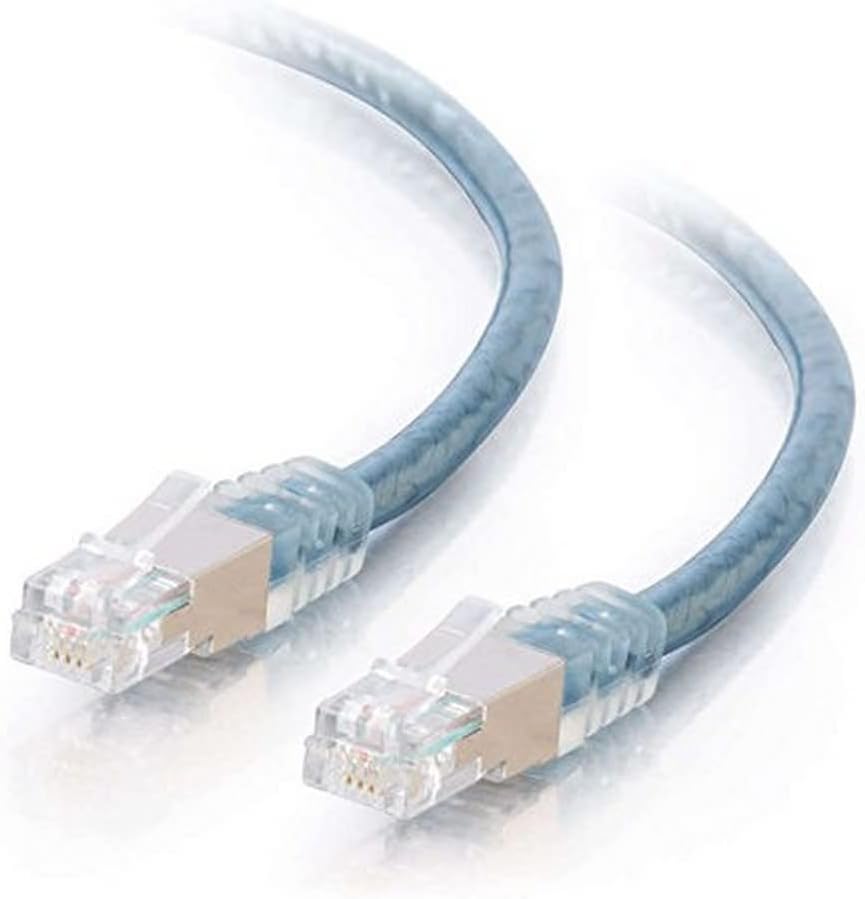- C2G RJ11 Ethernet Network Cable For DSL Internet, 100 foot long, 28726 Transparent Blue