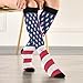 KLL Fashion Cute Socks for Men and Women American Flag Knee High Compression Socks Support for Sport Running Hiking Fitness Casual at Home