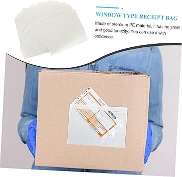 A5 Plain Document Enclosed Wallet (225 x 165 mm) | Peel & Seal Clear Plastic Envelopes/Sleeves/Pockets/Wallets | Attach Invoices, Packing Lists & Delivery Notes to Parcels (500) - Image 3