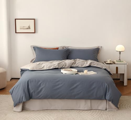 Parure de lit bleu gris pour lit simple : finis les réveils difficiles - 2