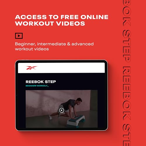Reebok Fitness Multipurpose Adjustable Aerobic and Strength Training Workout Step Platform for HIIT, Cardio, and General Sessions4