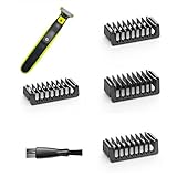 5 Stück Kammaufsätze, Führungskamm für O Blade Clogs QP2724 QP2824 QP2520 QP2630 QP6551,1/2/3/5 mm Oblade Kamm, Clips für Haarschneider (inkl. Reinigungsbürste)