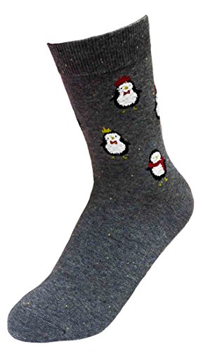 Jjmax Women's Ocean Friends Whales And Penguins Cotton Blend Cute Crew Socks , Penguins, One Size #TOP4