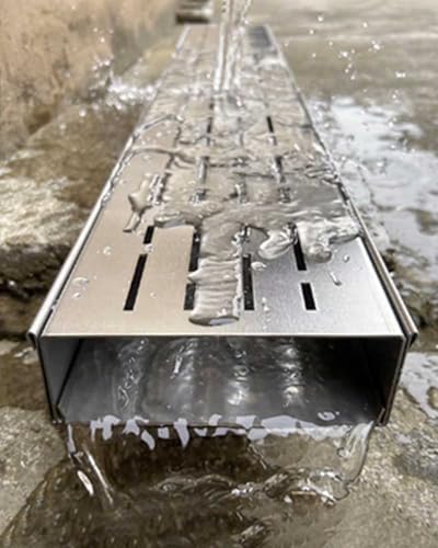 Canal de drainage en acier inoxydable 304 idéal pour éviter les inondations de garage et d'allée