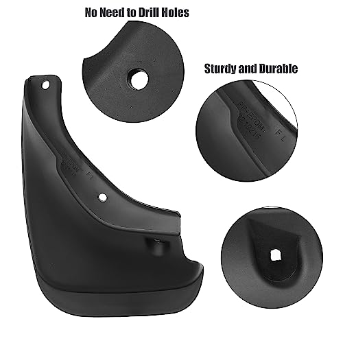 Image of ACROPIX Front and Rear Mud Flaps Splash Guards Fit for Toyota Corolla Sedan 1993-1997 - Pack of 4 Black