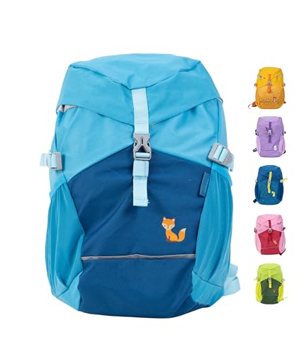 Fabrizio® Kinderrucksack 12L – Leichter & robuster Rucksack für Kinder ab 3 Jahren – Gepolsterte Träger & Brustgurt – Viel Stauraum & reflektierende Elemente – Perfekt für Wanderausflüge – blau
