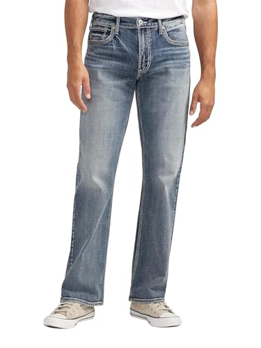 Image of Silver Jeans Co. Men's Zac Relaxed Fit Straight Leg Jean - Legacy