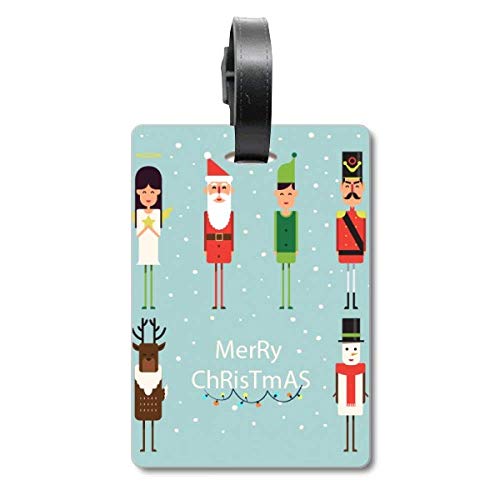 Étiquette pour valise Merry Christmas, idée cadeau pour voyageur de Noël