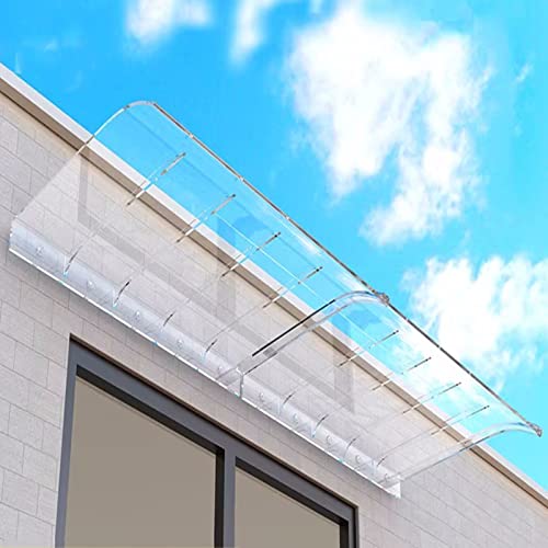 Auvent de porte invisible en polycarbonate transparent et robuste - 2