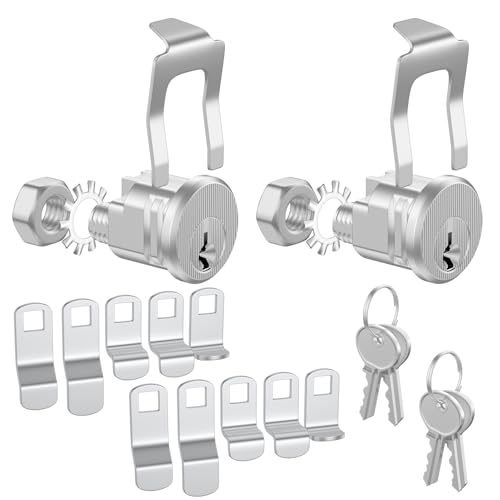 Mailbox Lock(2 Pack) Universal Front Door & Curbside Mailbox Locks with Keys Replacement - Easy to Install Mail Box Lock with 2 Keys Set Almost All Locking Mail Boxes Durable and Secure (2)